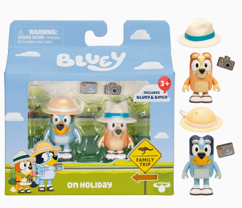 Bluey 2 figure Set - On Holiday